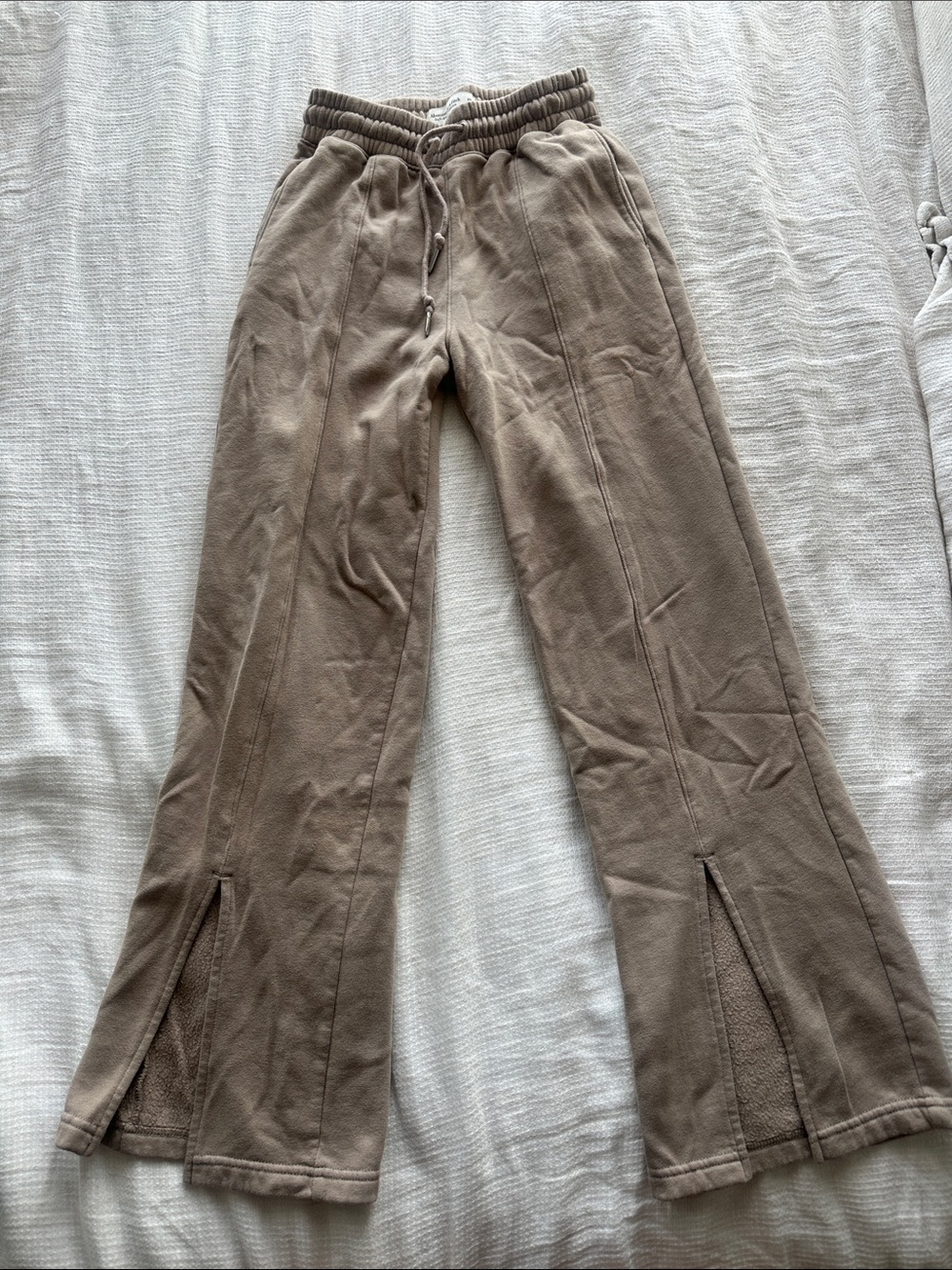 Abercrombie & Fitch Taupe Drawstring Sweatpants